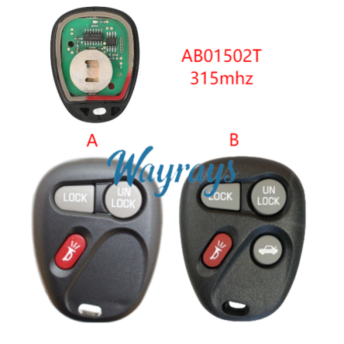 For Buick AB01502T 315mhz 2+1/3+1 button remote key