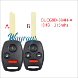 For Honda OUCG8D-384H-A ID13 chip with 315mhz 2+1/3+1 button remote key