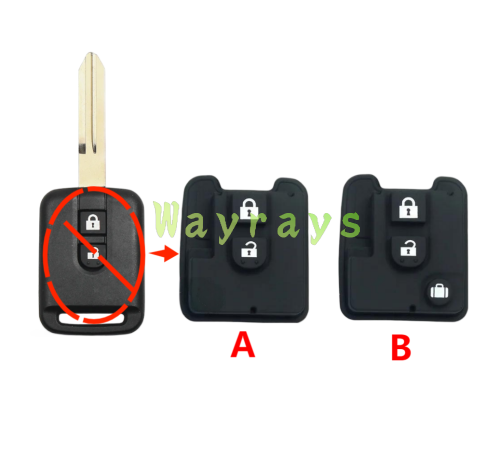 [only the key rubber pad]For Nissan key shell part