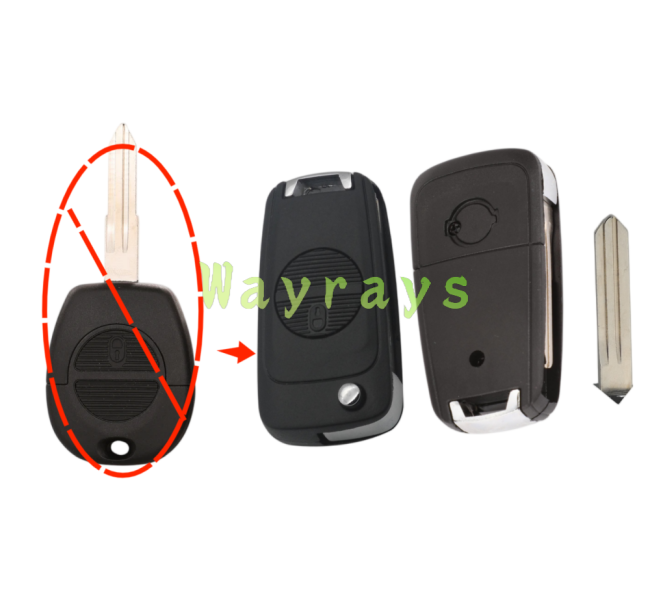 For Nissan modified key shell with logo place