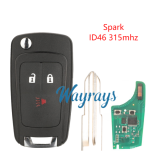 For Chevrolet 13-16 Spark ID46 chip with 315mhz 2+1 button remote key