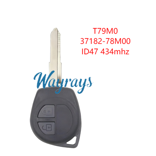 For Suzuki T79M0 37182-78M00 ID47 chip with 434mhz 2 button remote key