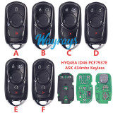 For Buick HYQ4EA ID46 chip PCF7937E/HITAG2 with ASK 434mhz keyless remote key