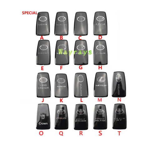 XSTO01EN Xhorse XM38 Toyota type Smart key with replacement toyota key shell,pls choose the button,if without note, we will send the back cover with normal badge no words by default