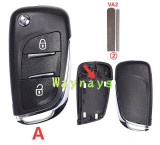 For Citroen Peugeot modified key shell without logo