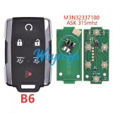 For Chevrolet M3N32337100 ASK 315mhz remote key