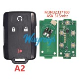 For Chevrolet M3N32337100 ASK 315mhz remote key