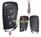 For Citroen Peugeot modified key shell without logo