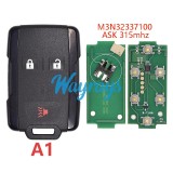 For Chevrolet M3N32337100 ASK 315mhz remote key
