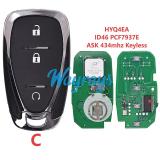 For Chevrolet HYQ4EA ID46 chip PCF7937E/HITAG2 with ASK 434mhz keyless 2/3/4 button remote key