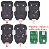 For Chevrolet HYQ1EA ID46 chip PCF7937E/HITAG2 with ASK 434mhz keyless remote key