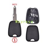 For Citroen Peugeot transponder key shell without chip without logo