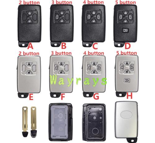 For Toyota key shell with oval logo place