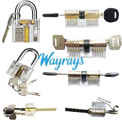 Transparent practice lock set