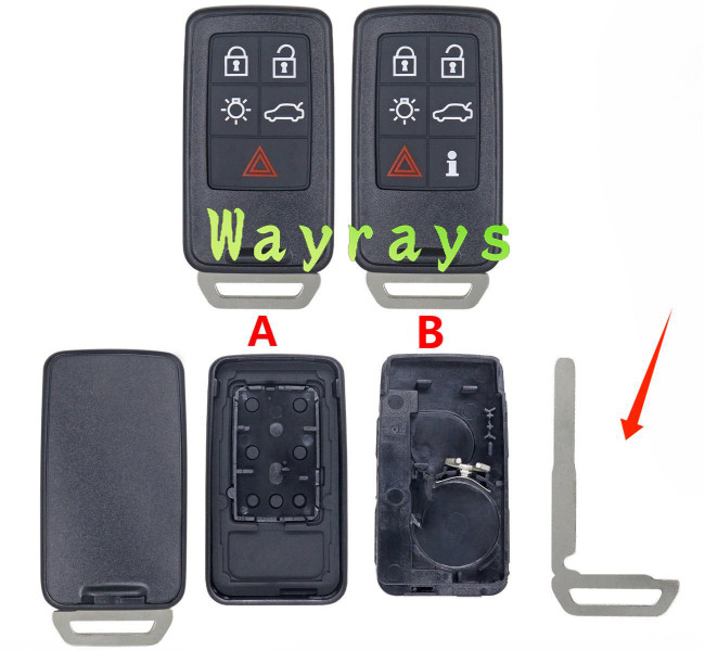 [1 battery clamp] For Volvo key shell without logo place