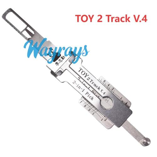 Lishi TOY2 Track 2 in 1 tool.Support Toyota Tokaj Rika Crown New 4500 4700 New Sequoia etc. Toyota SUV New Camry New Reiz (airbag pulls twice within 2 seconds) Old Highlander EXS250 Lexus