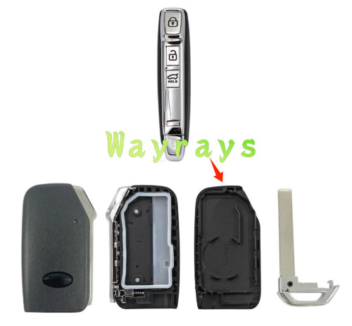 For Kia 19 years key shell with logo place