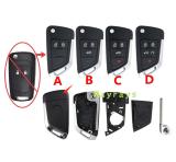 For Opel modified key shell with round logo place