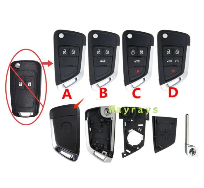 For Opel modified key shell with round logo place