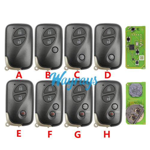 XSTO03EN Xhorse XM38 Toyota type Smart key with replacement lexus key shell,pls choose the button