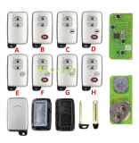 XSTO03EN Xhorse XM38 Toyota type Smart key with replacement lexus key shell with logo place,pls choose the button