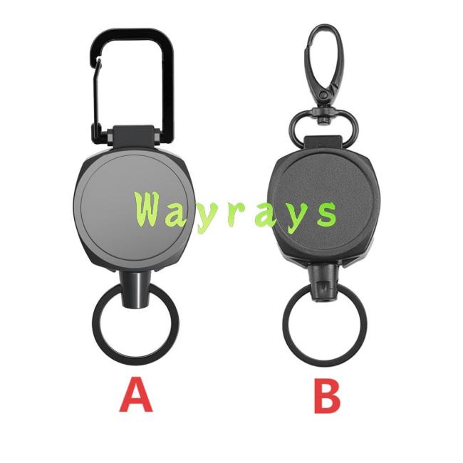Retractable Keyring Metal Wire Key ring,the full length can be stretched to 60cm