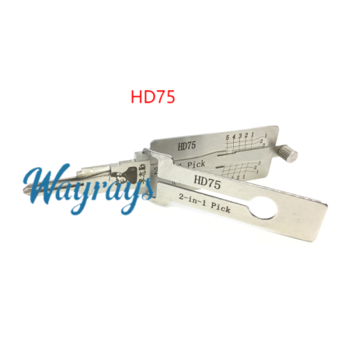 Lishi HD75 2 in 1 tool.Support Honda, Suzuki, Kymco, Kawasaki etc.. motorcycles right slot