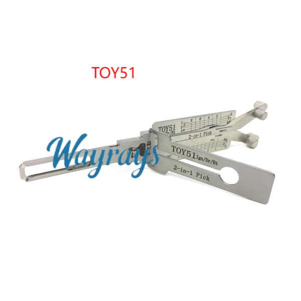 Lishi TOY51 2 in 1 tool.Support Toyota Renault Peugeot Citroen Opel Nissan,More car model pls see the details as below