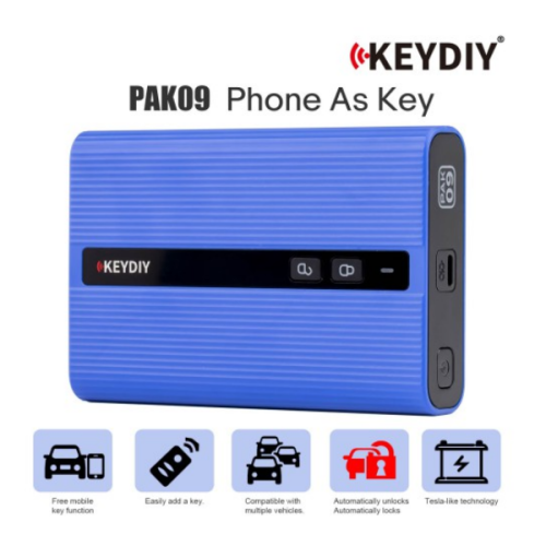 KEYDIY PAK09 Phone As Key for Key Addition Supports Up to 6 Physical Keys