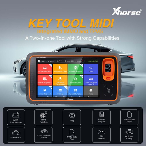 XDKMD0EN Xhorse VVDI Key Tool MIDI ， Supports IMMO and TPMS Function 2 in 1