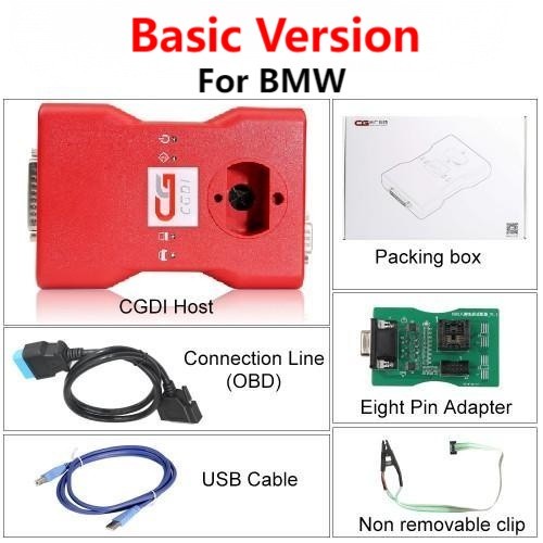 [Basic Version]CGDI Prog BMW MSV80 Auto Key Programmer with BMW FEM/EDC Function Get Free Reading 8 Foot Chip Free Clip Adapter