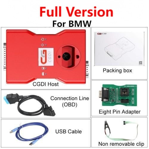 [Full Version]CGDI BMW Key Programmer Total 24 Authorizations Get Free Reading 8 Foot Adapter
