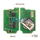 CGDI A10-2+1 Honda style 3 Buttons Wire Remote Used with CGDI K2 Remote Key Programmer