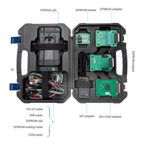 2025 CGDI CG100X Programmer for Airbag Reset Mileage Adjustment and Chip Reading Support MQB Add RH850 R7F701407 Get Free Pro V2 and D1 D2 Adapter