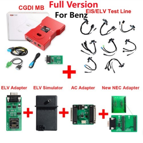 CGDI MB with Full Adapters, including EIS Test Line + ELV Adapter + ELV Simulator + AC Adapter + New NEC Adapter with New Diode