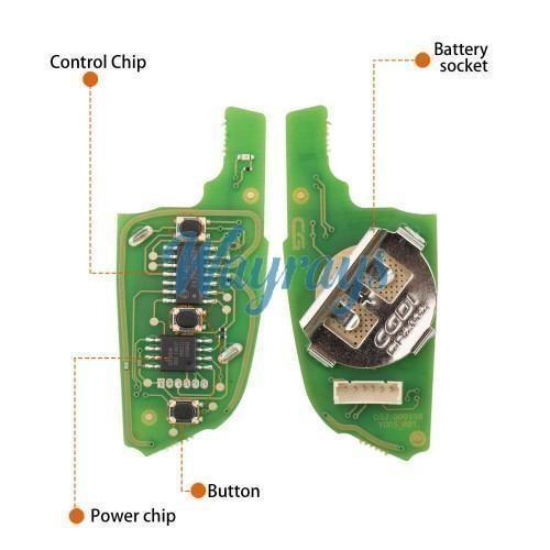 CGDI A29DF Metal 3 Buttons Wire Remote Used with CGDI K2 Remote Key Programmer