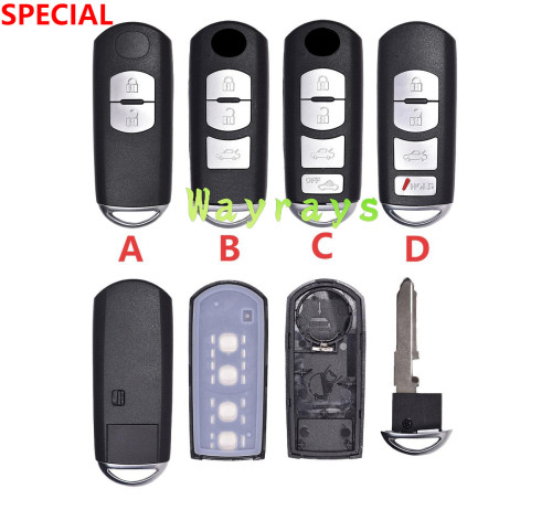 [Old style]  For Mazda key shell  with logo place