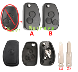 For Renault Modified key shell  with round logo place