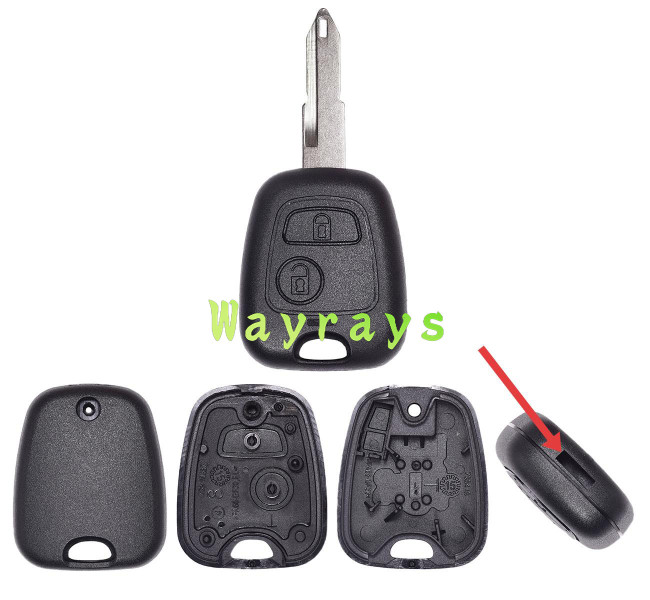 For Citreon Peugeot key shell with 206 blade without logo