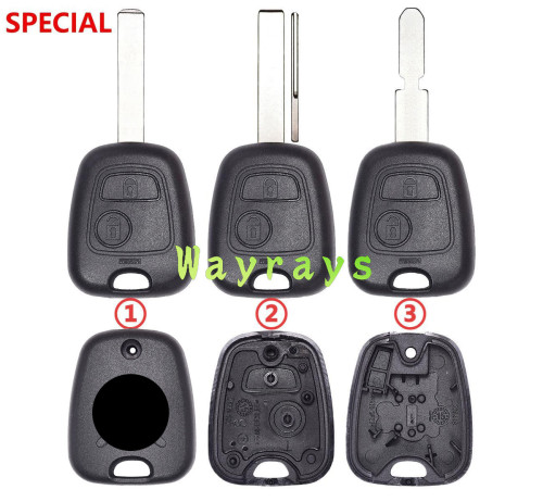 For Citroen key shell with OEM logo place