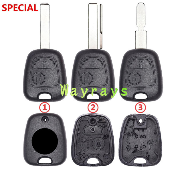 For Citroen key shell with OEM logo place