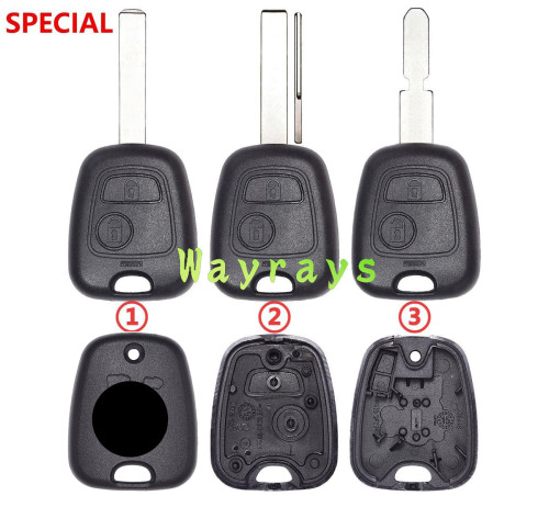 For Peugeot key shell with OEM logo place