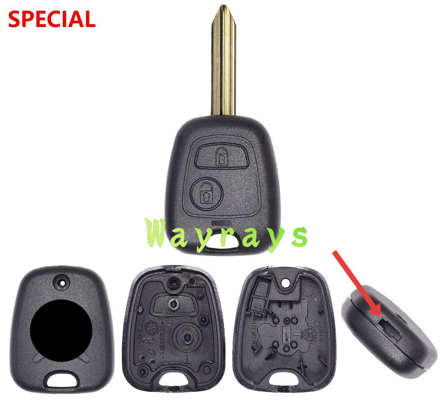 For Citroen key shell with OEM logo place