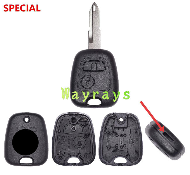For Peugeot key shell with OEM logo place