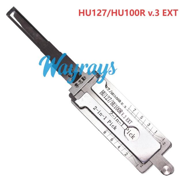 Lishi HU127/HU100R 2 in 1 tool.Support New BMW,Rolls-Royce 2010 Model Inner Milling Deep Keyhole BMW 530 Trunk Left Open