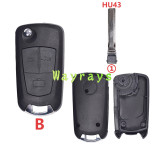 For Opel modified key shell with round logo place