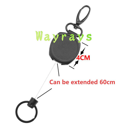 Retractable Keyring Metal Wire Key ring,the full length can be stretched to 60cm