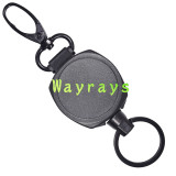 Retractable Keyring Metal Wire Key ring,the full length can be stretched to 60cm