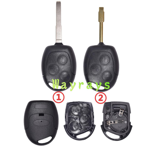 [with battery clamp] For Ford Focus Mondeo key shell with oval logo place