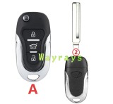 For Hyundai Kia key shell with oval logo place